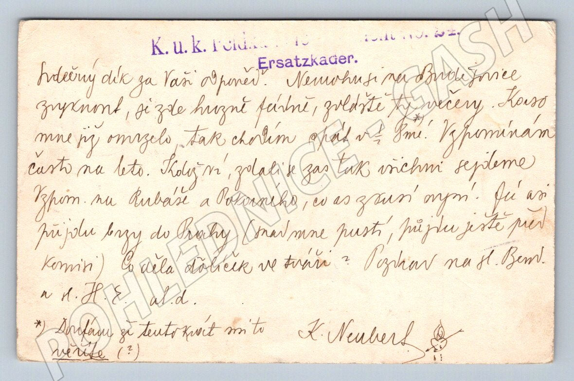 Postcard Austria-Hungary field post 1918 (ST4135)