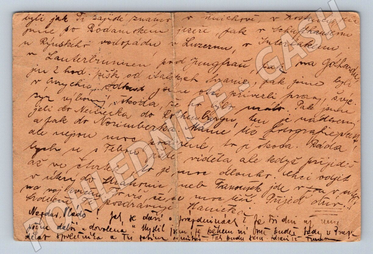 Postcard Czechoslovakia Prague 1929 handwritten (ST4136)