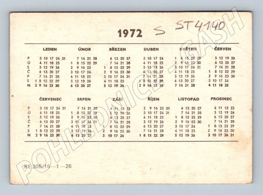 Postcard PF Hunting Association 1972 (ST4140)