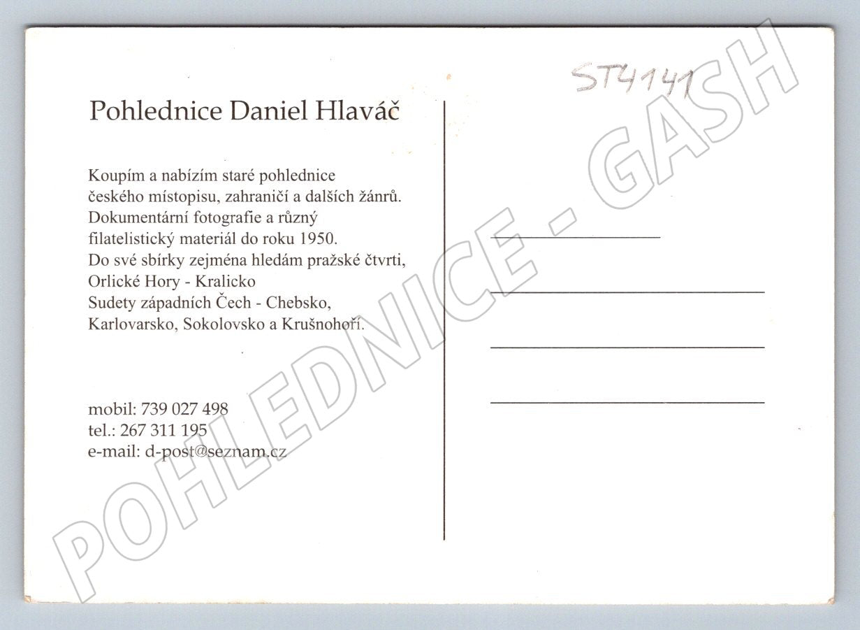 Postcard Daniel Hlaváč Czech Topography (ST4141)