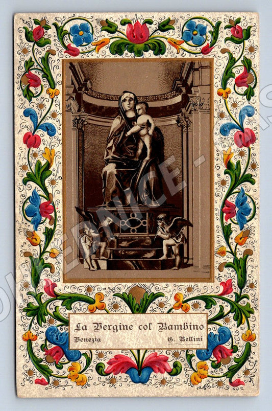 Postcard Venice Bellini The Virgin and Child (ST4142)