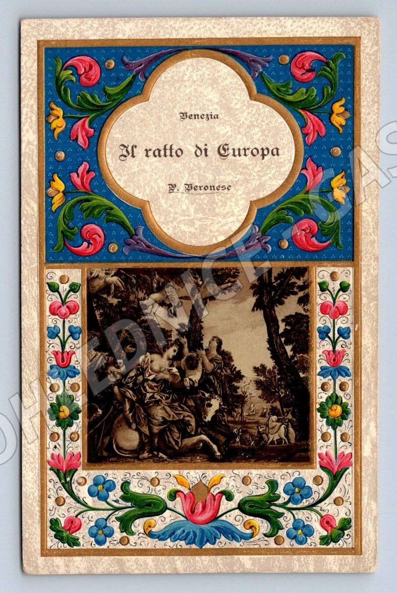 Postcard Italy Veronese The Rape of Europa (ST4144)