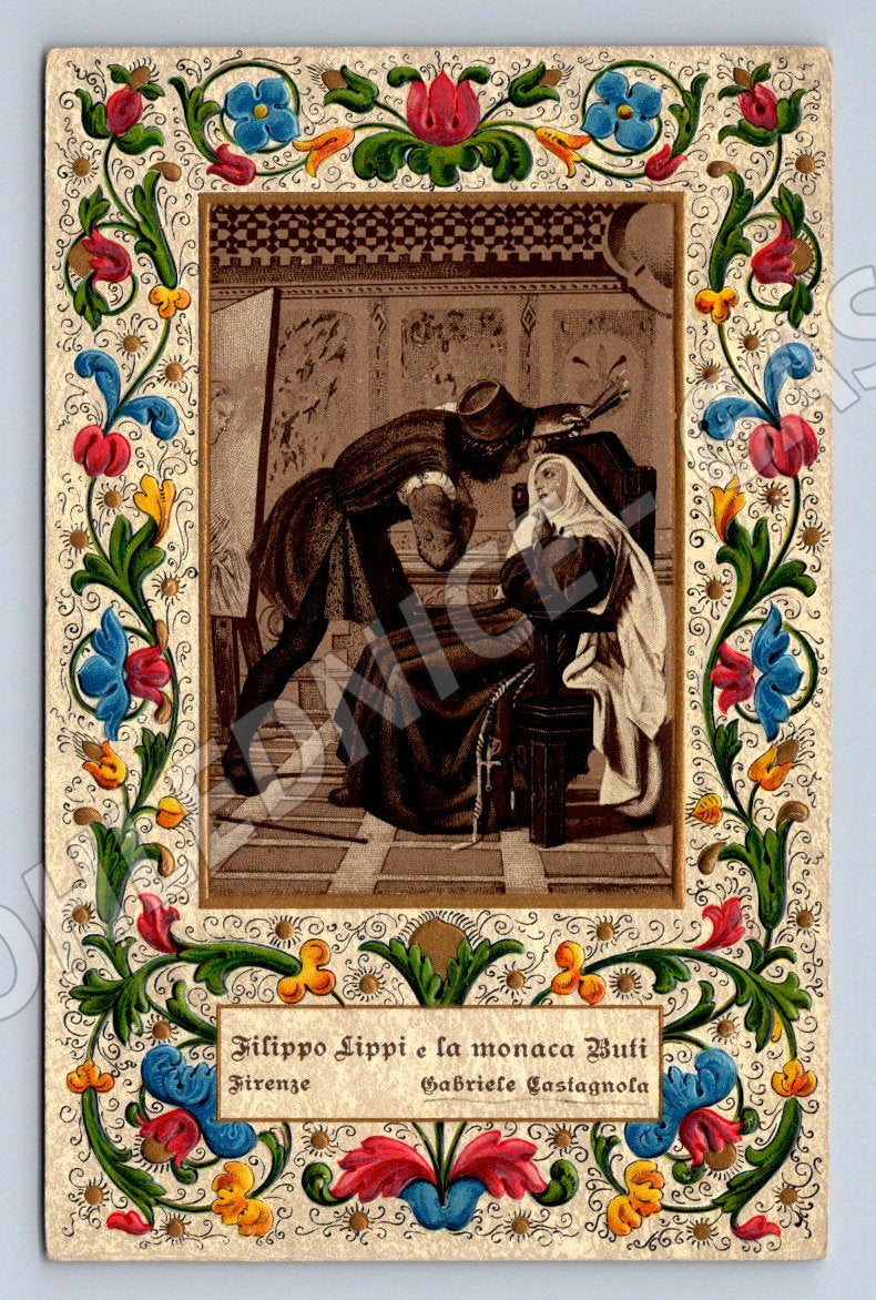 Postcard Filippo Lippi Monk and Nun (ST4145)