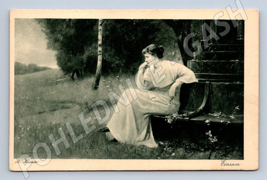 Postcard H Krause Einsam Wiechmann (ST4148)