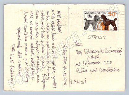 Postcard still life coffee and cake 1992 (ST4151)