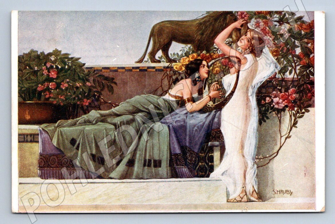 Postcard Melodie S Rough motif of a woman 1919 (ST4156)