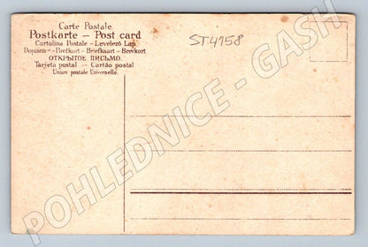 Postcard boat on the river picturesque motif (ST4158)