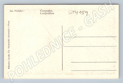 Postcard Jan Preisler Composition (ST4159)