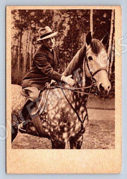 Postcard Dr Edvard Beneš on horseback (ST4162)