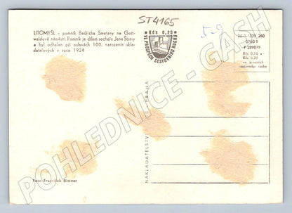 Postcard Litomyšl monument to Bedřich Smetana (ST4165)