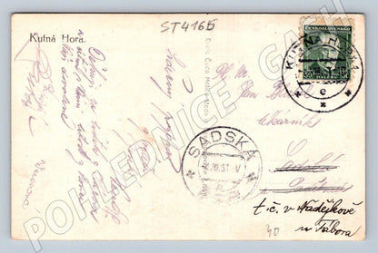 Postcard Kutná Hora Czechoslovakia 1931 (ST4166)