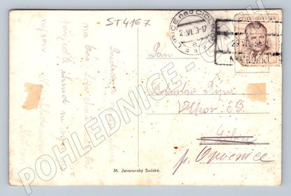 Postcard Nymburk Square 1947 (ST4167)