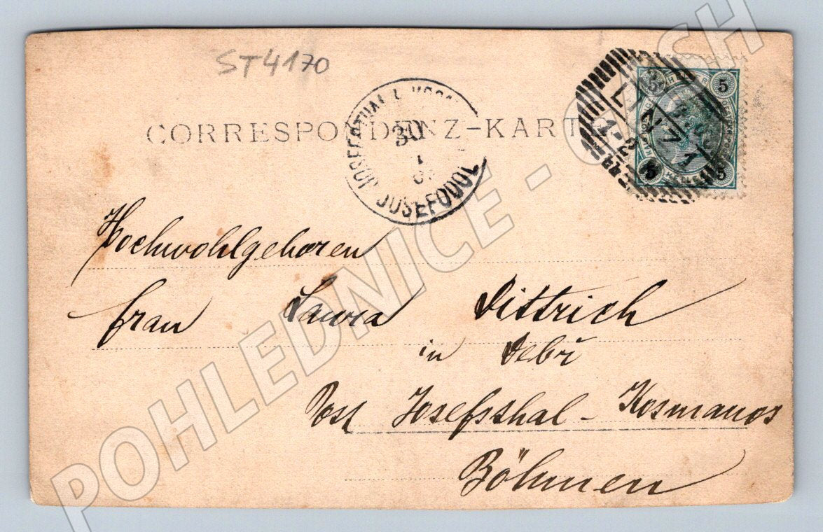 Postcard family on a boat 1903 (ST4170)