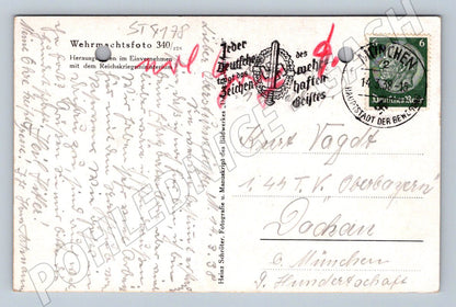 Postcard Wehrmacht soldier Munich 1943 (ST4178)