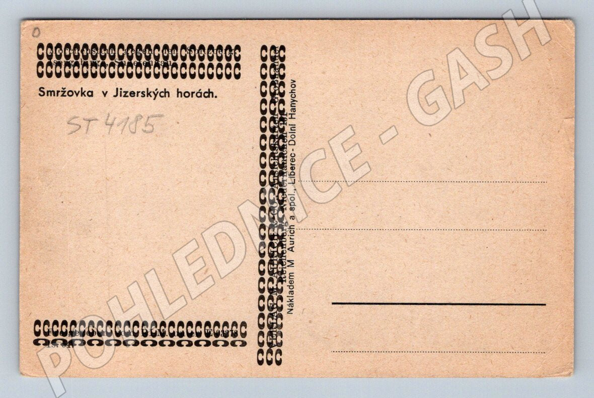Postcard Smržovka Jizera Mountains (ST4185)