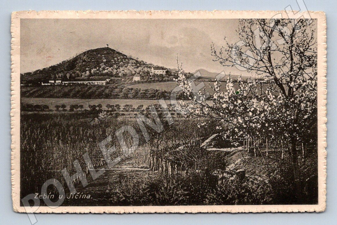 Postcard Zebín u Jičína black and white (ST4191)