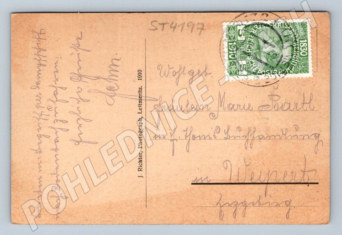 Postcard Litoměřice steamer on the Elbe 1910 (ST4197)