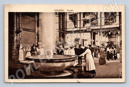 Postcard Karlovy Vary Hot Spring 1921 (ST4202)