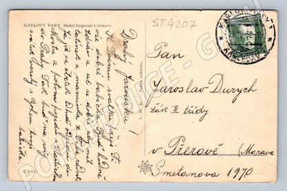 Postcard Karlovy Vary Hotel Imperial (ST4207)