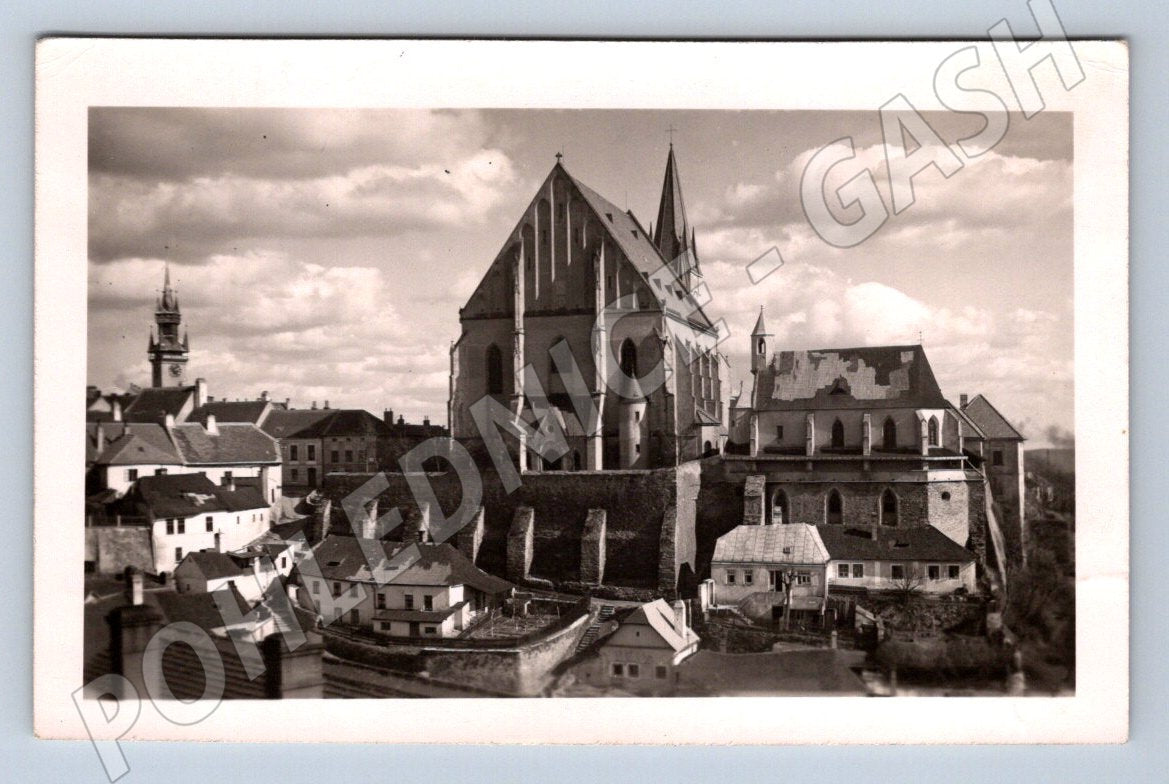 Postcard old castle black and white 1956 (ST4218)