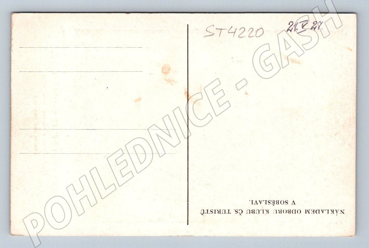 Postcard Choustník Castle 1927 (ST4220)