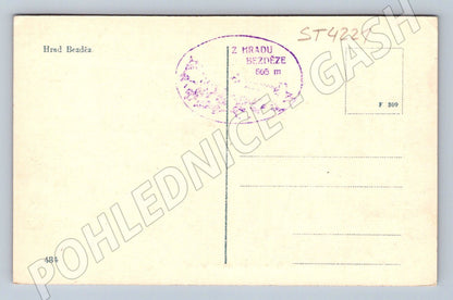Pohlednice hrad Bezděz černobílá (ST4221)