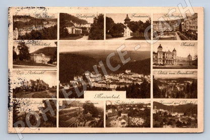 Postcard Marianske Lazne collage 1920 (ST4225)