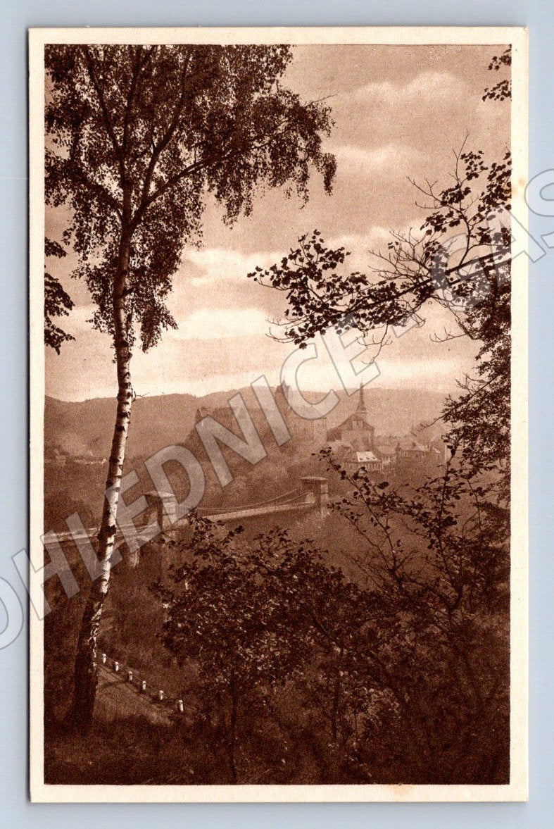 Postcard Loket Castle Karl Streer b/w (ST4230)