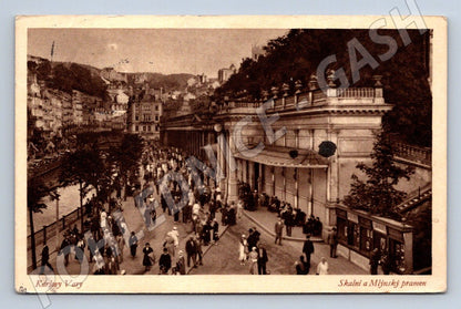 Postcard Karlovy Vary Rock and Mill Spring 1931 (ST4235)