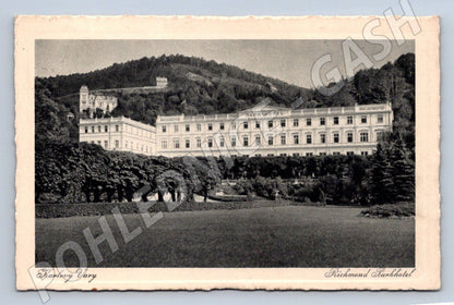 Postcard Karlovy Vary Richmond Parkhotel 1936 (ST4236)