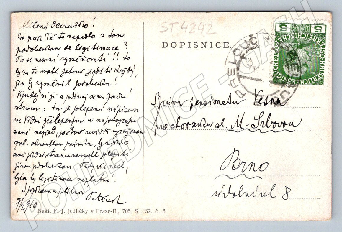 Postcard Žižka in Vítkov near Prague (ST4242)