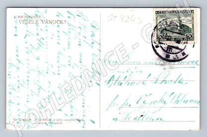 Postcard Holy Family and Angels 1928 (ST4243)