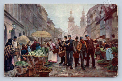 Postcard Prague Recruit Market V Bartoňek (ST4246)