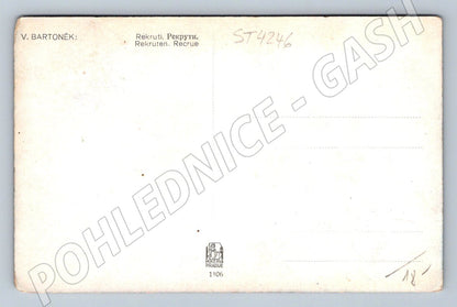 Postcard Prague Recruit Market V Bartoňek (ST4246)