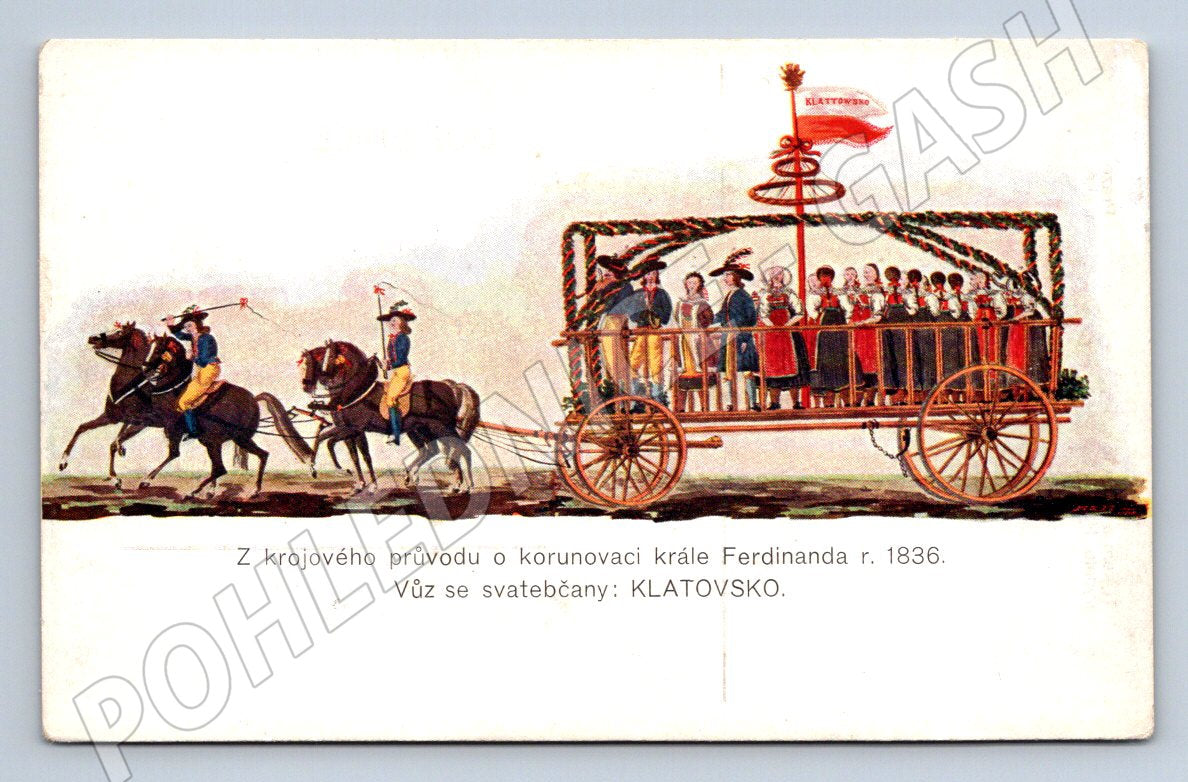 Postcard of the coronation of Ferdinand 1836 (ST4249)