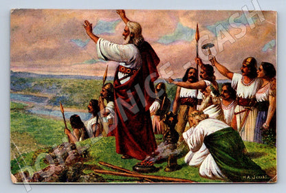 Postcard Arrival of the Czechs to Říp Jouni (ST4252)