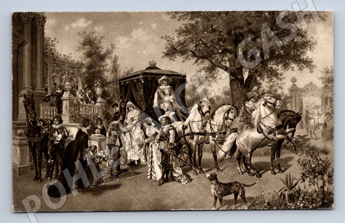 Postcard wedding ceremony of the aristocracy (ST4253)