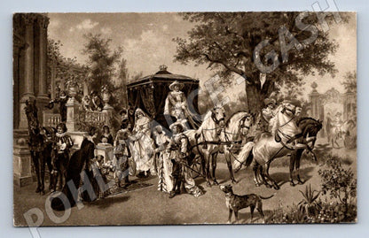 Postcard wedding ceremony of the aristocracy (ST4253)
