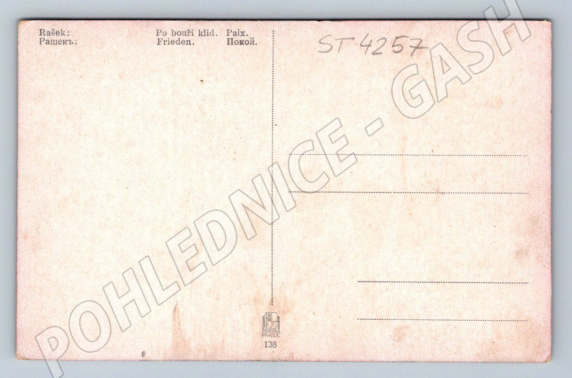 Postcard Calm After the Storm Rašek Helvetia (ST4257)