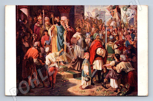 Pohlednice korunovace Albrechta 1438 (ST4262)