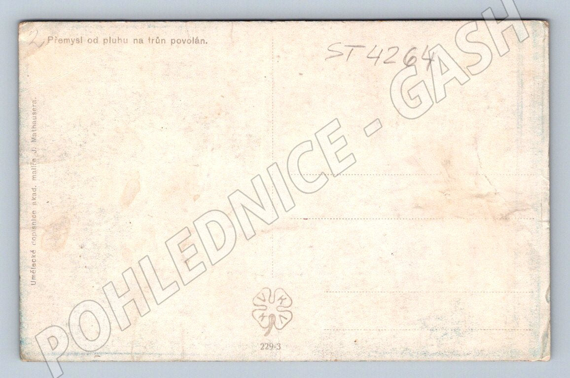 Postcard Přemysl Oráč Czech history (ST4264)