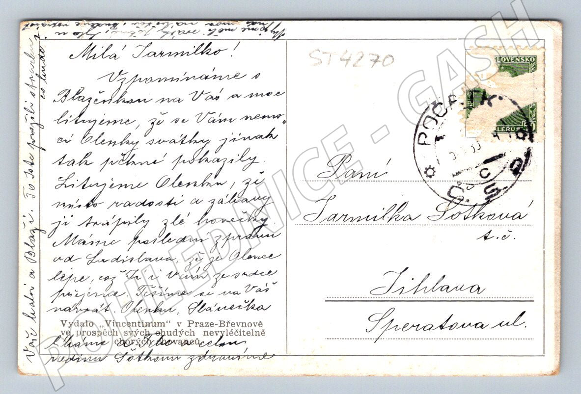 Postcard fruit in a basket Slovakia (ST4270)