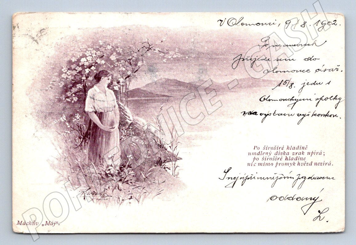 Postcard Macha's May Day Olomouc 1902 (ST4272)