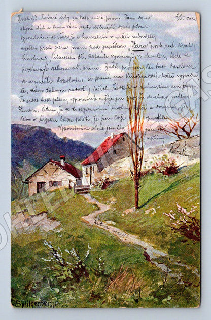 Postcard rural landscape 1902 (ST4274)