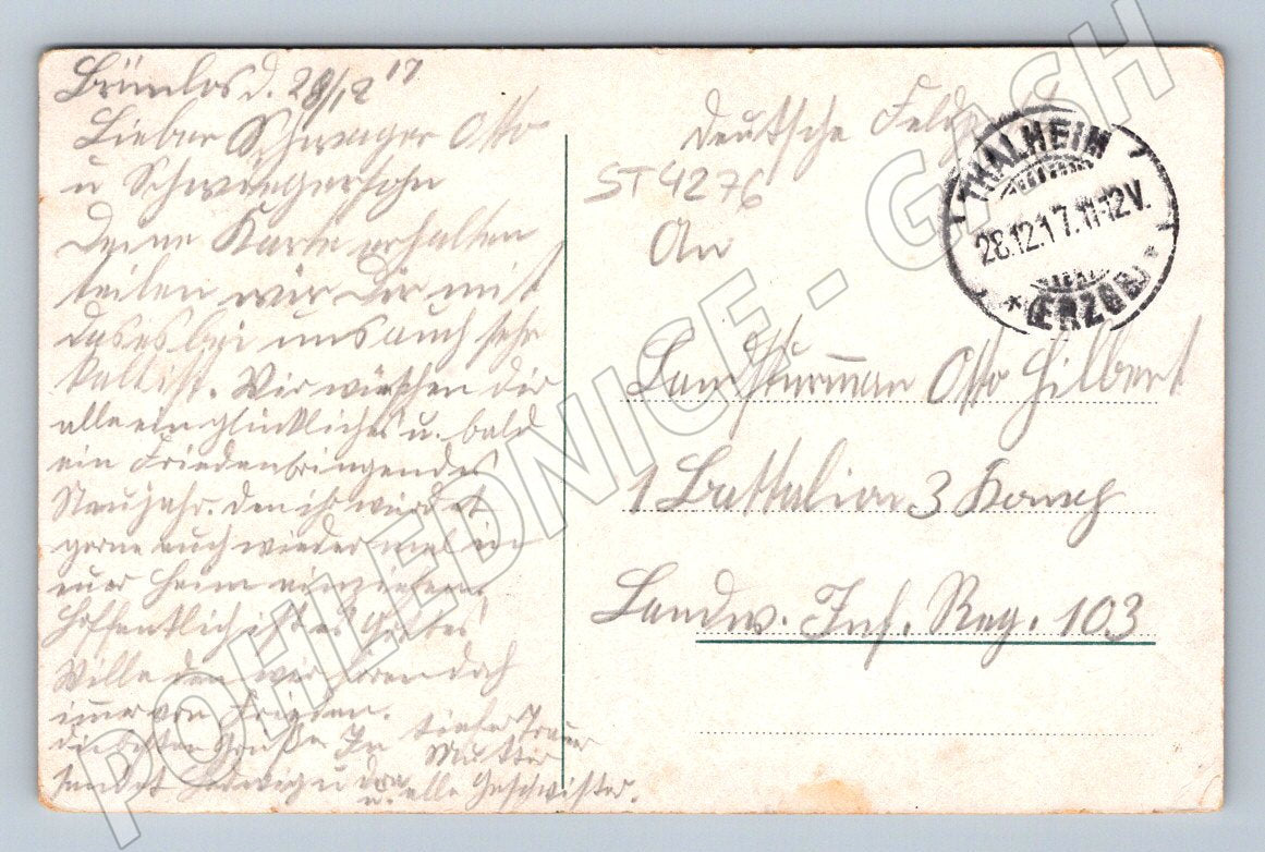 Postcard New Year's Winter Landscape 1917 (ST4276)