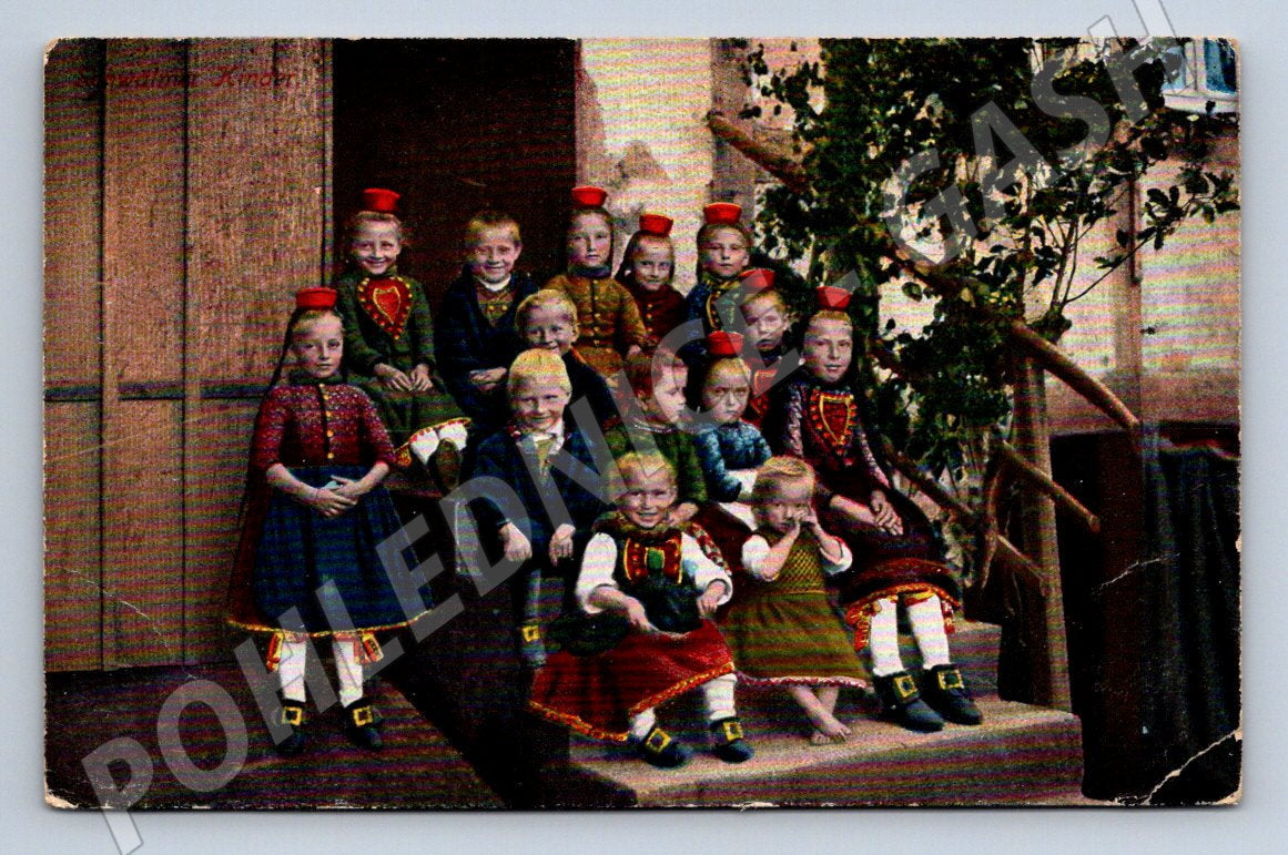 Postcard Hessian Traditional Costumes Children's Costumes (ST4292)