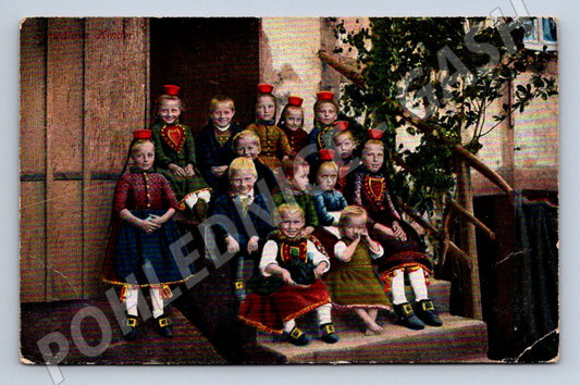 Pohlednice Hessische Trachten děti kroje (ST4292)