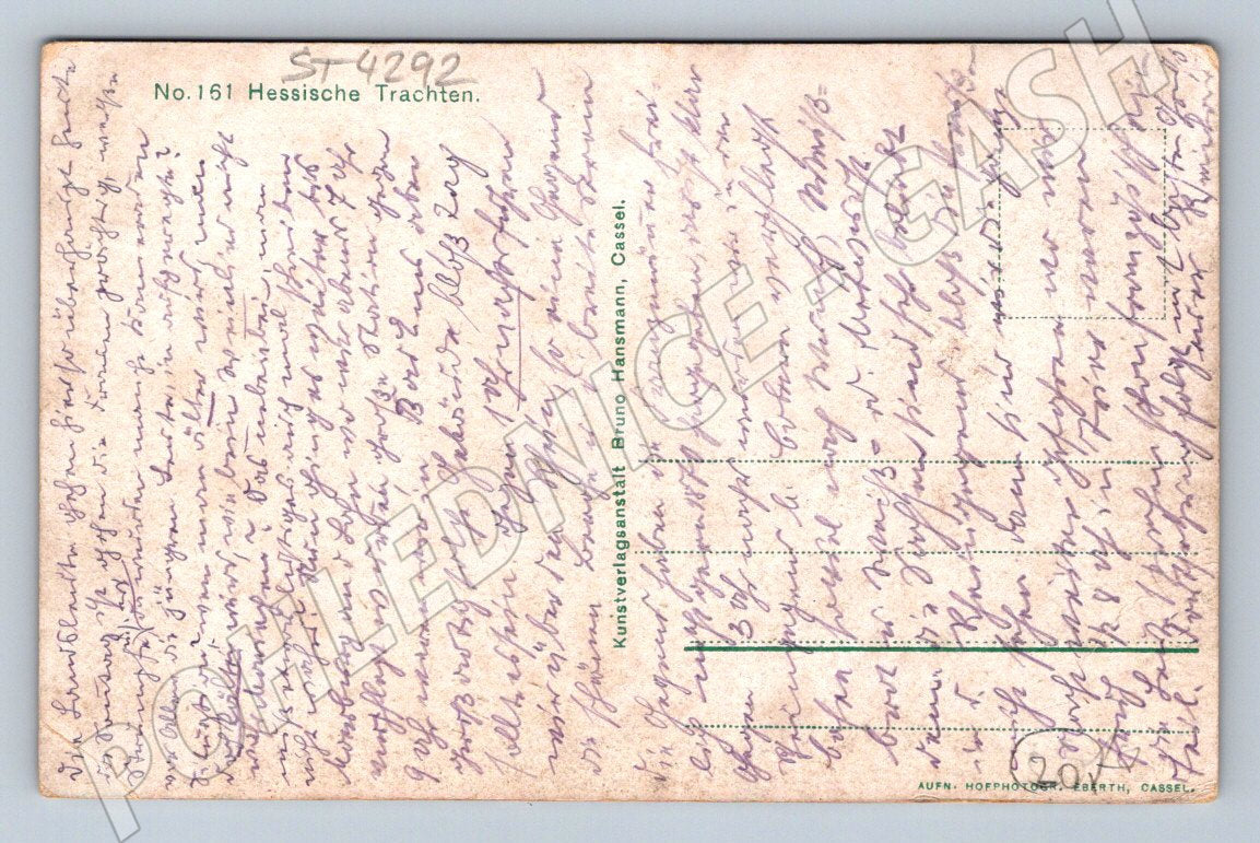 Postcard Hessian Traditional Costumes Children's Costumes (ST4292)