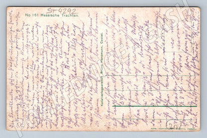 Postcard Hessian Traditional Costumes Children's Costumes (ST4292)