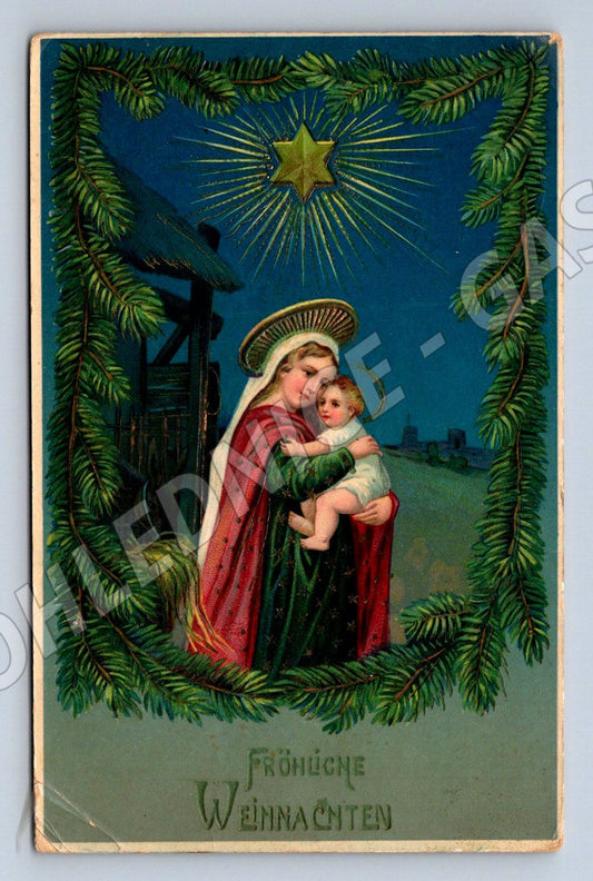 Pohlednice Madona s dítětem 1908 (ST4306)